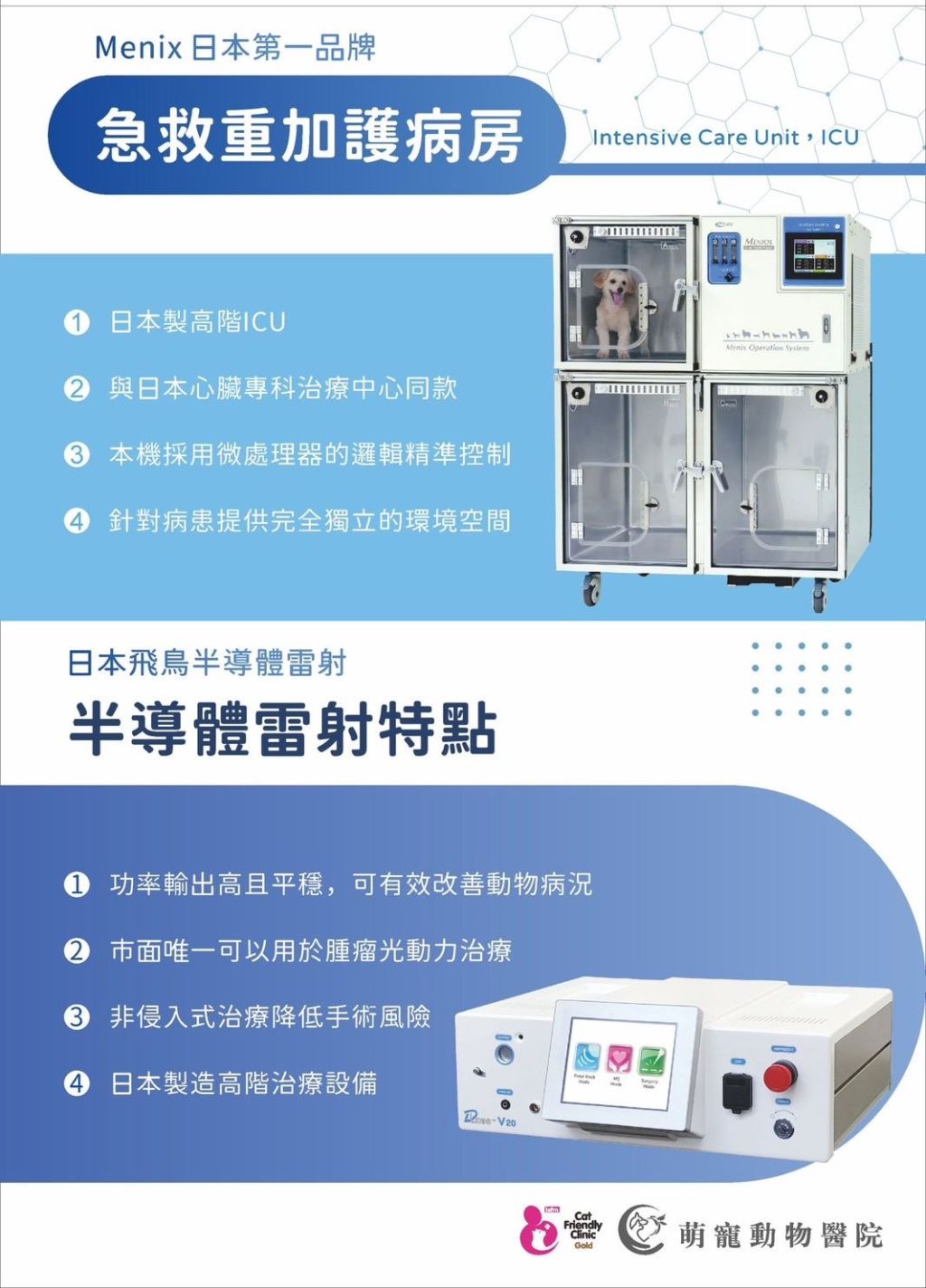 日本製MENIIX動物ICU病房