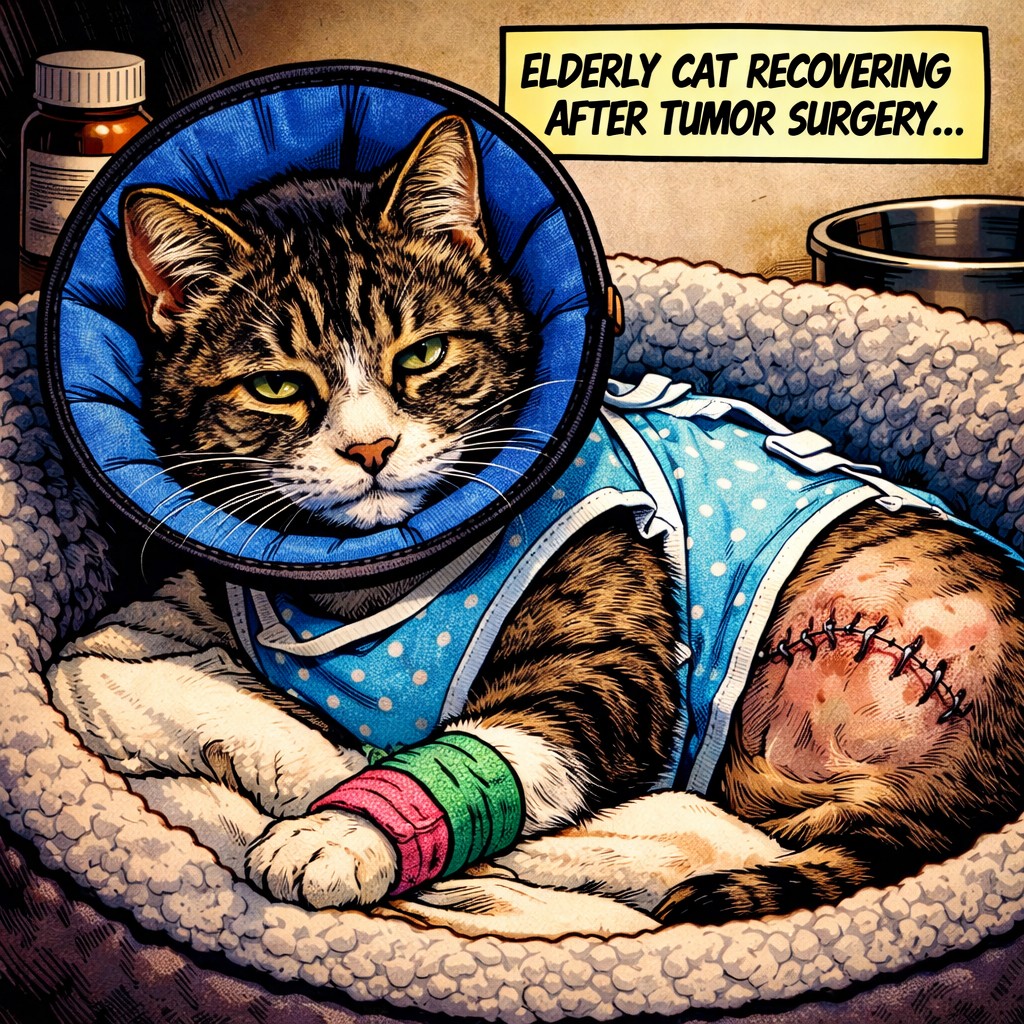 20歲老貓還能動手術嗎?一段關於高齡貓對抗腫瘤與術後康復的真實醫療筆記